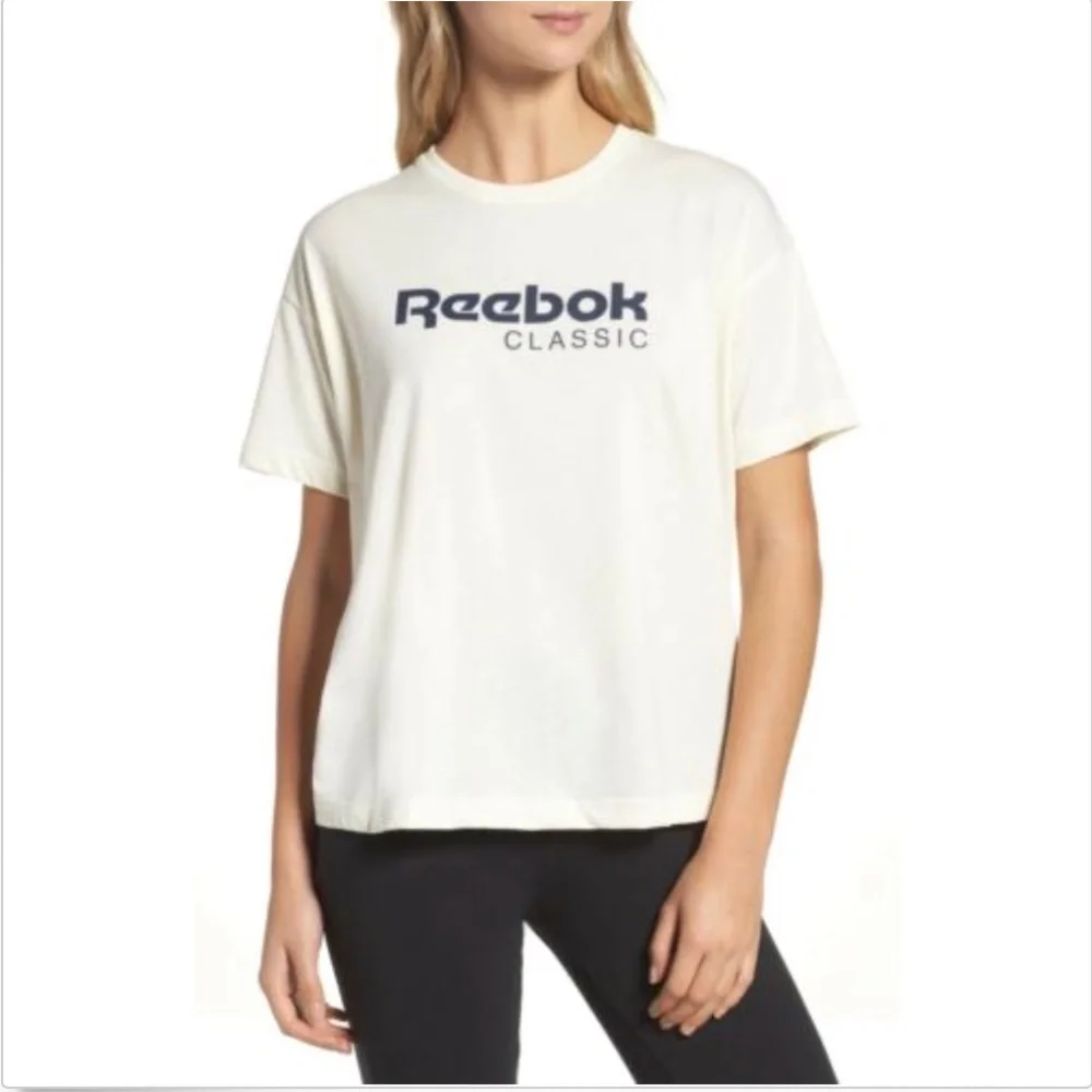 Reebok Elevated Tee Classic White Logo T-shirt - Picture 1 of 5